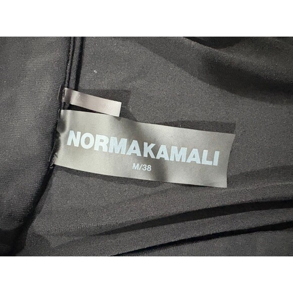 HOLES NORMA KAMALI Womens Deep V Neck Black Geralyn Poly Romper Jumpshorts Sz M - Picture 11 of 14